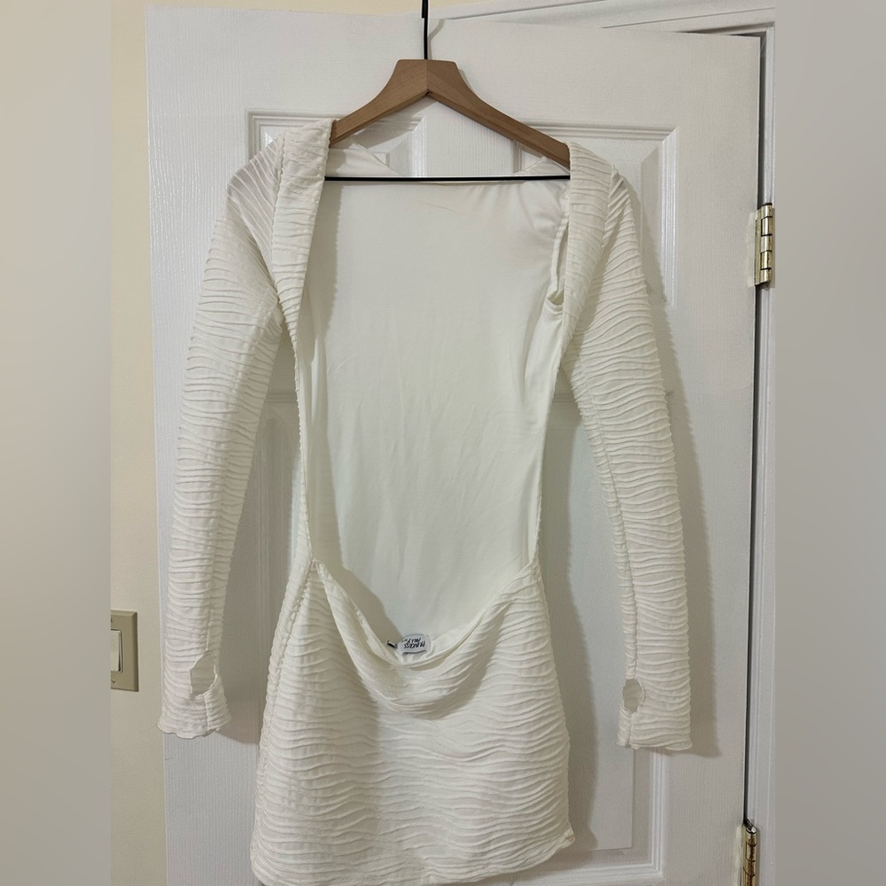 Princess Polly Backless White Patterned Mini Dress - image 2